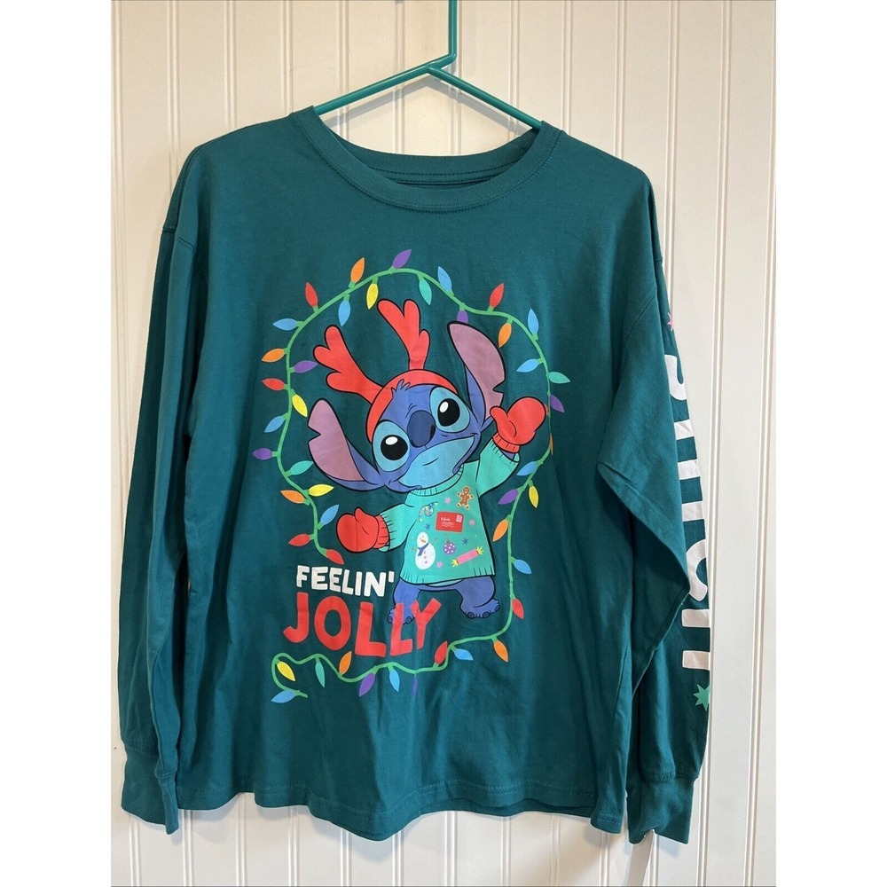 Disney stitch extra small‎ men's 100% cotton NWT  long sleeve T-shirt